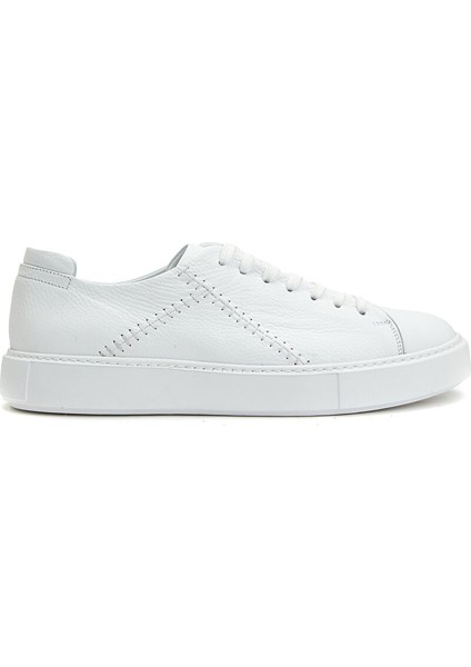 Beyaz Erkek Deri Sneaker 107-17
