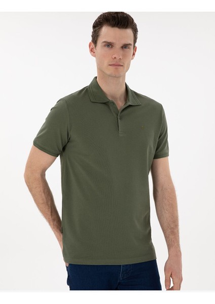 Haki Regular Fit Basic Tişört