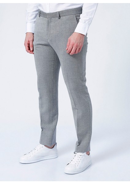 Normal Bel Dar Paça Slim Fit Gri Erkek Pantolon 1081904