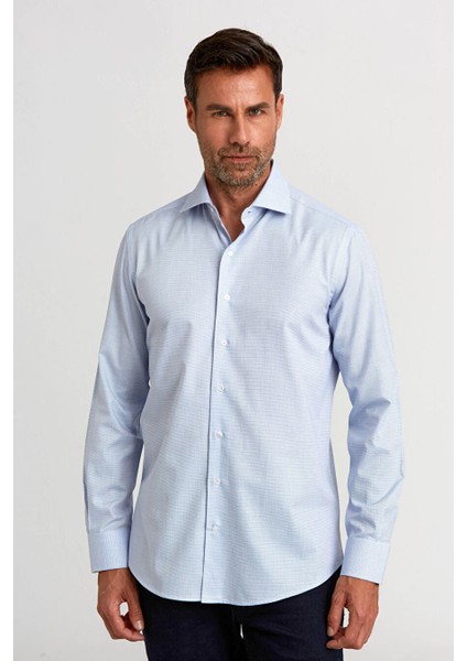 Yarım Italyan Yaka Modern Fit Klasik Gömlek Lacivert GMARS0422302101_D39 fiyatları