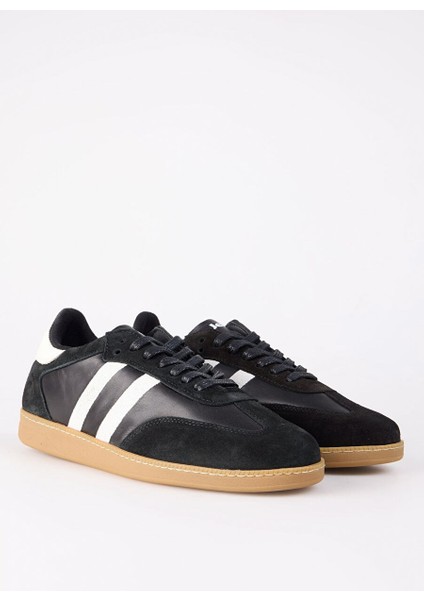 Siyah Erkek Süet + Deri Sneaker Brock