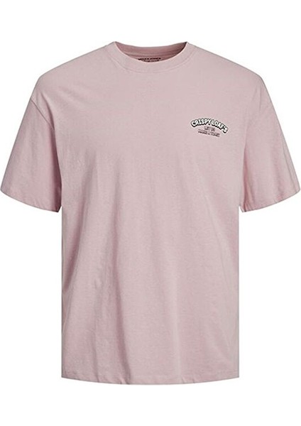 Erkek T-Shirt Jortoast Tee Ss Crew Neck 12254168-PINK Nectar