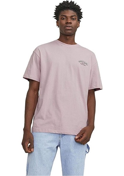 Erkek T-Shirt Jortoast Tee Ss Crew Neck 12254168-PINK Nectar fiyatları