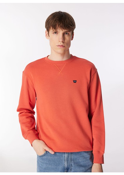 Bisiklet Yaka Turuncu Erkek Sweatshırt W66120554333L Bisiklet Sweatshirt modelleri