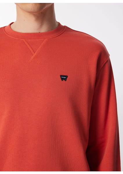 Bisiklet Yaka Turuncu Erkek Sweatshırt W66120554333L Bisiklet Sweatshirt fırsatları