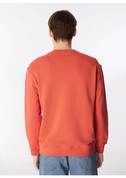 Bisiklet Yaka Turuncu Erkek Sweatshırt W66120554333L Bisiklet Sweatshirt indirimleri