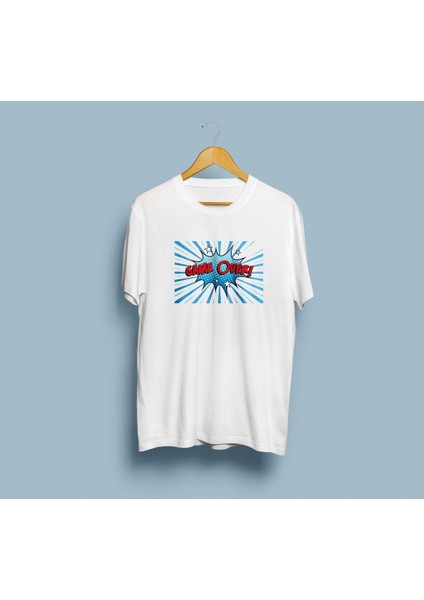 Oversize Game Over / Oyun Bitti Tasarım Unisex T-Shirt