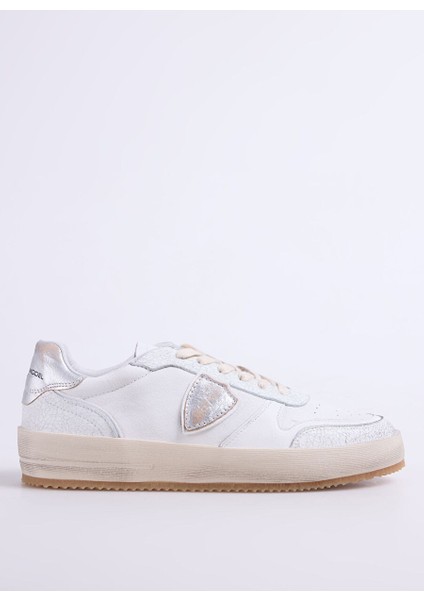 Beyaz Erkek Deri Sneaker Nıce Low Man