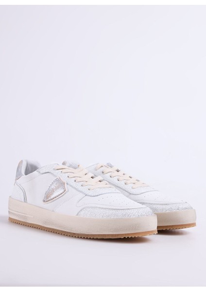 Beyaz Erkek Deri Sneaker Nıce Low Man