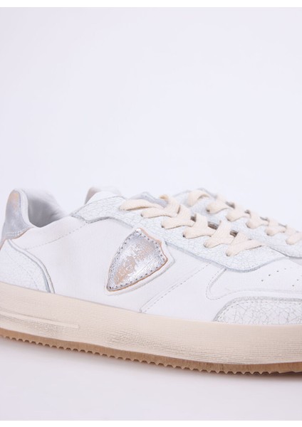 Beyaz Erkek Deri Sneaker Nıce Low Man