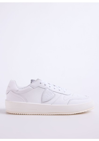 Beyaz Erkek Deri Sneaker Nıce Low Man