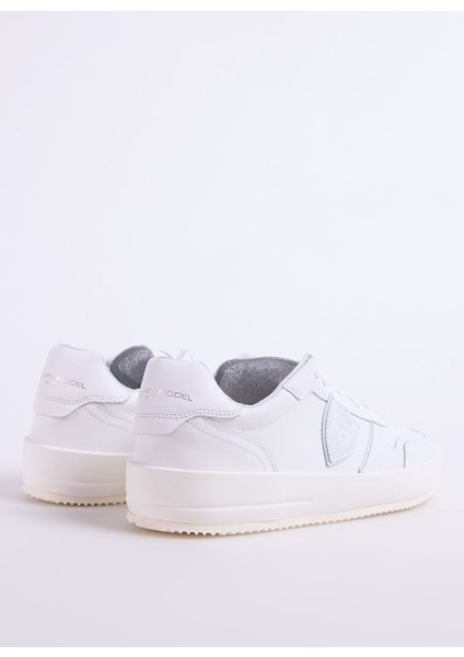 Beyaz Erkek Deri Sneaker Nıce Low Man
