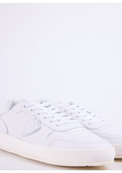 Beyaz Erkek Deri Sneaker Nıce Low Man