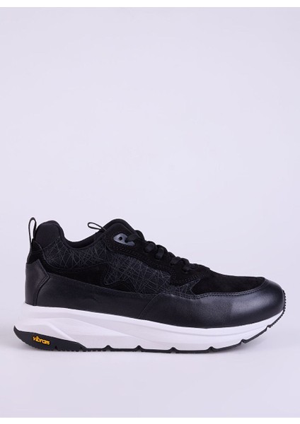 Siyah Erkek Süet Sneaker Varanası-Kurtıs Vibram