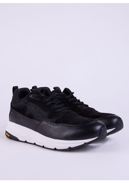 Siyah Erkek Süet Sneaker Varanası-Kurtıs Vibram