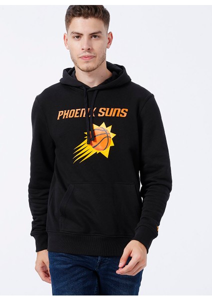 Kapüşon Yaka Siyah Erkek Sweatshırt 11546165-TEAM Logo Po Hoody Phosun
