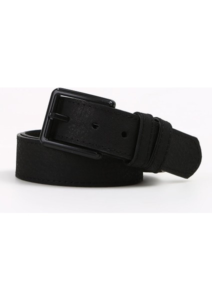 Siyah Erkek Vegan Kemer Aero Retro 012