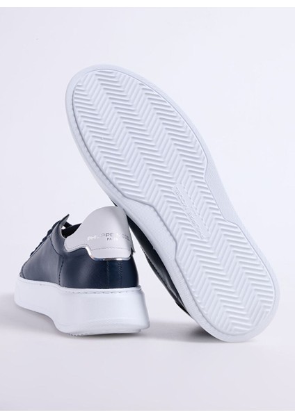 Lacivert Erkek Deri Sneaker Temple Low Man