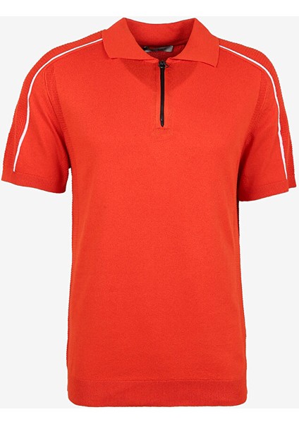 Gmg Fırenze Polo Yaka Slim Fit Turuncu Erkek Kazak GU23MSS04259