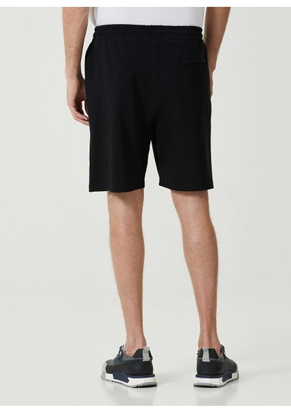 Siyah Erkek Normal Bel Slim Fit Şort 1087469