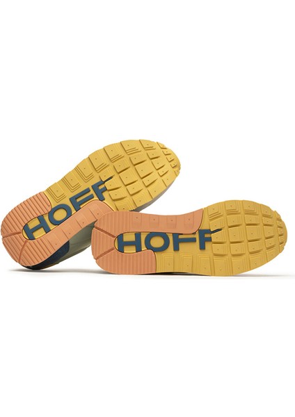 Haki-Sarı Erkek Deri Sneaker Marathon