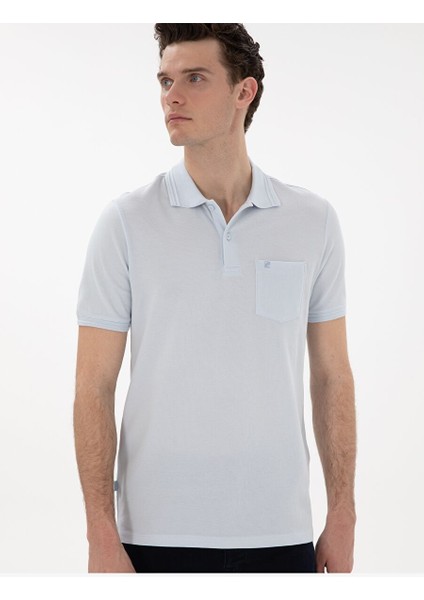 Açık Mavi Regular Fit Basic Tişört