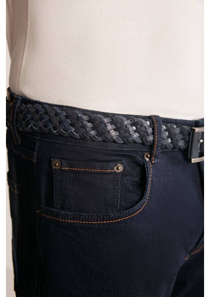 Slim Fit Lacivert 5 Cepli Denim Pantolon