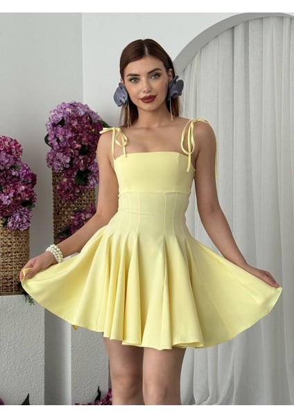 Clara Askılı Mini Elbise