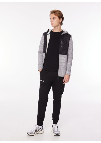 Siyah Erkek Kapüşon Yaka Desenli Sweatshirt OXM6041_HIKE-M fiyatları