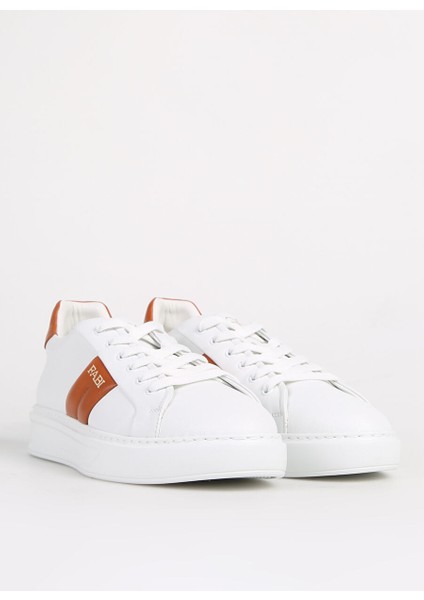 Beyaz-Kahverengi Erkek Deri Sneaker FU0456.B04ZIP18N fiyatları