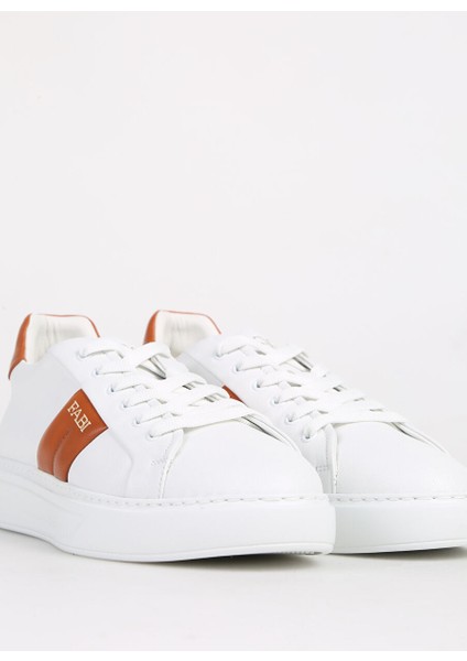 Beyaz-Kahverengi Erkek Deri Sneaker FU0456.B04ZIP18N modelleri