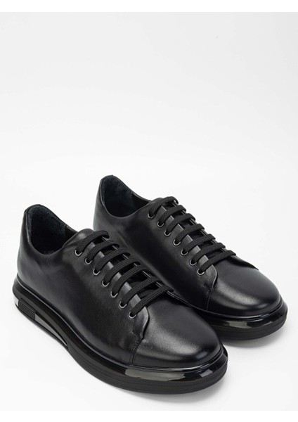 Siyah Erkek Deri Sneaker 698 1089-5 Erk Ayk SK23/24