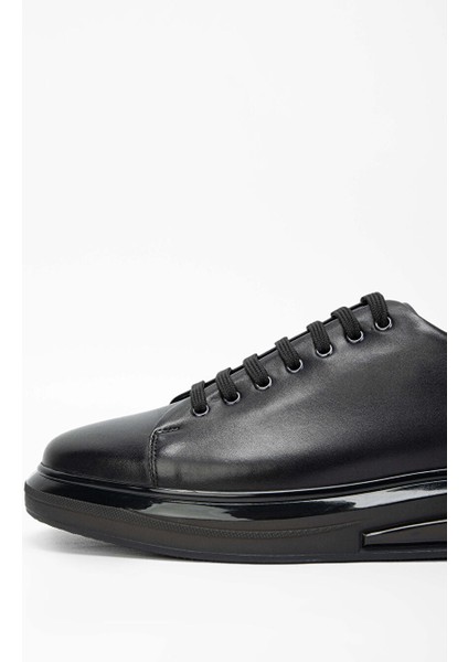 Siyah Erkek Deri Sneaker 698 1089-5 Erk Ayk SK23/24
