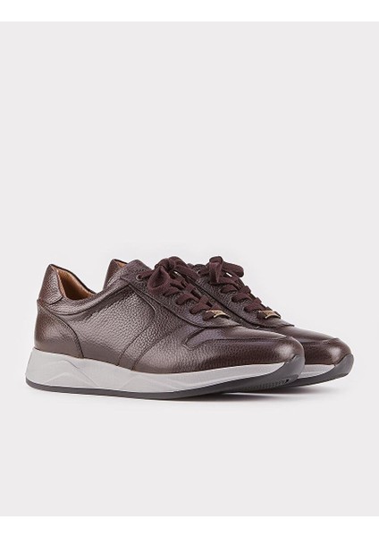 Kahverengi Erkek Deri Sneaker 115209