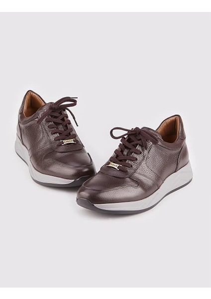 Kahverengi Erkek Deri Sneaker 115209