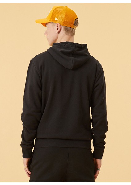 Kapüşonlu Normal Kalıp Düz Siyah Erkek Sweatshirt - Mlb Seasonal Team Logo Hdy Neyyan modelleri