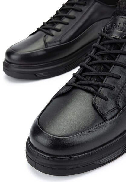 Erkek Hakiki Deri Siyah Analin Sneakers & Spor Ayakkabı fırsatları