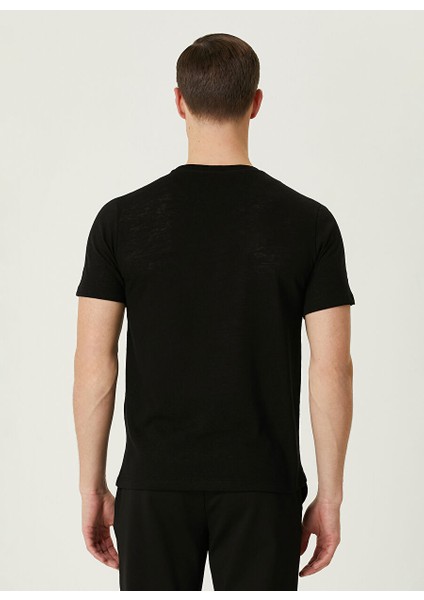 Bisiklet Yaka Siyah Erkek T-Shirt 1091342