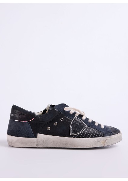 Siyah Erkek Deri Sneaker Prsx Low Man