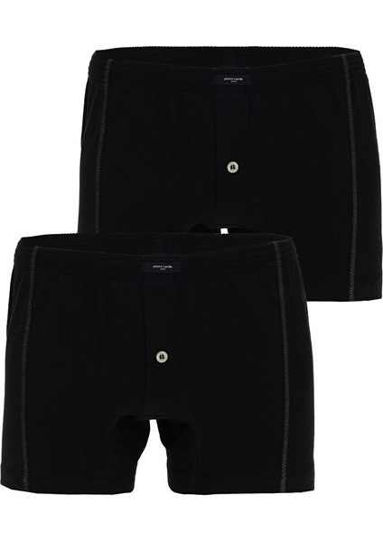 Siyah Pamuklu 2'li Boxer