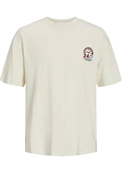 Erkek T-Shirt Jortoast Tee Ss Crew Neck 12254168-BUTTERCREAM