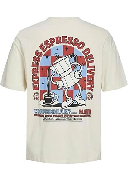 Erkek T-Shirt Jortoast Tee Ss Crew Neck 12254168-BUTTERCREAM fiyatları