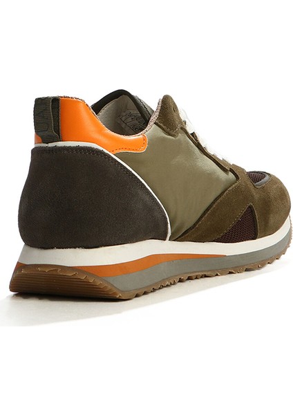 Haki-Turuncu Erkek Deri Sneaker Wen 0092 Low M modelleri