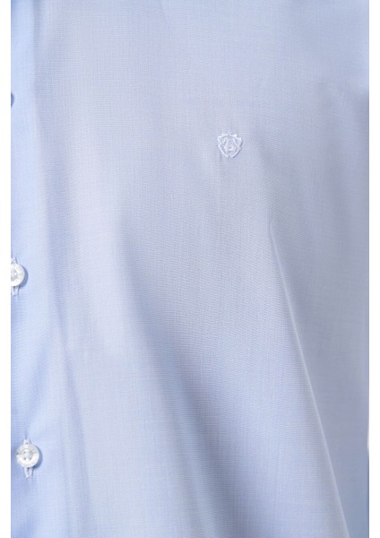 Erkek Regular Fit Klasik Gömlek Açık-Mavi GM23K232007_D33