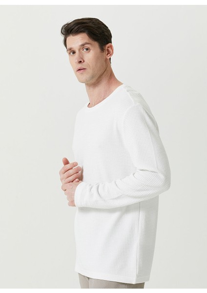 Bisiklet Yaka Ekru Erkek Sweatshırt 1087805