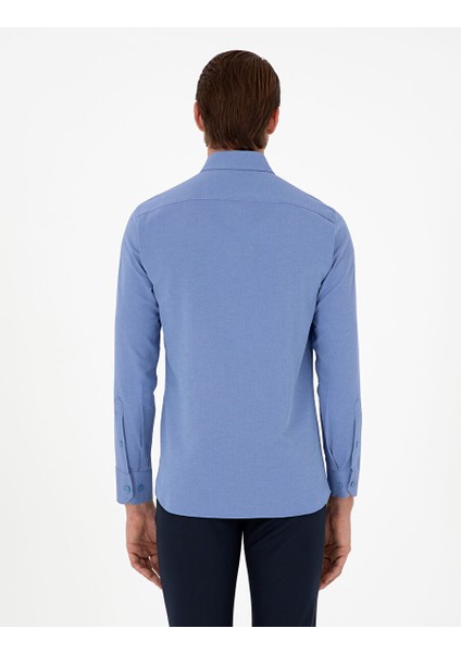 Mavi Oxford Slim Fit Uzun Kollu Gömlek indirimleri