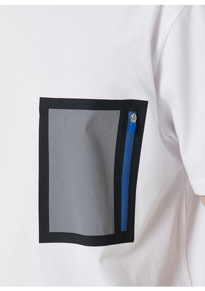 Bisiklet Yaka Beyaz Erkek T-Shirt 1087541