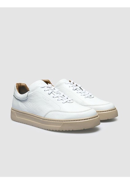%100 Hakiki Deri Beyaz Bağcıklı Erkek Sneaker fiyatları