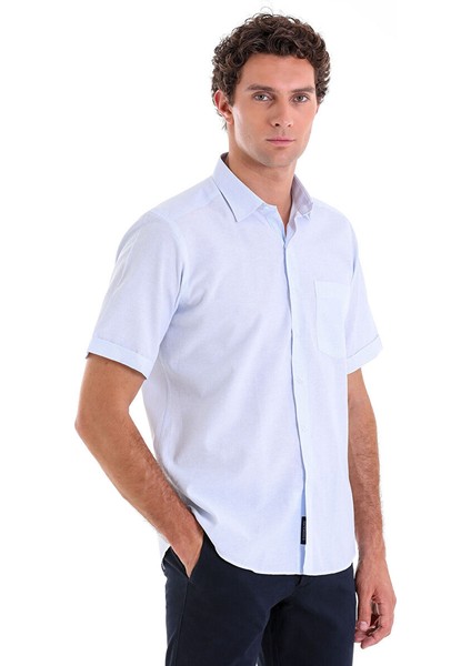 Mavi Comfort Fit Kareli Pamuklu Slim Yaka Kısa Kollu Klasik Gömlek modelleri