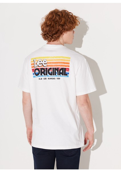 Bisiklet Yaka Kırık Beyaz Erkek T-Shirt L231735102_T-SHIRT